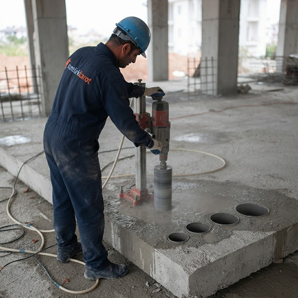 Sarıyer Çamlıtepe Beton Delme çalışması